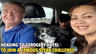 TRAVEL VLOG EATING COMPETITION 1 KILO STEAK CHALLENGE  GUESS HOW MUCH I WAS ABLE TO FINISH  PART2 [upl. by Nanerb]