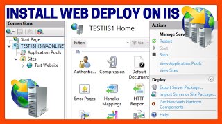 Install Web Deploy on IIS Export and Import Websites With Application Pools [upl. by Annaoi]