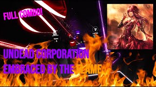 Beat Saber Getting FULL COMBO on Embraced by the Flame by Undead Corporation [upl. by Ahsinak]