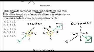 Como descobrir o número de carbonos terciários e quaternários sp3 e elétrons pi [upl. by Dorthea440]