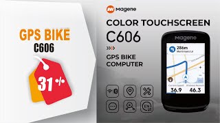 Magene C606 GPS Bike Stopwatch Touchscreen Ant Cycle Speedometer Digital Navigation Odometer [upl. by Armyn]