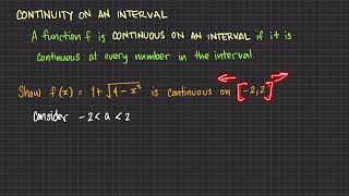 Continuity over an interval [upl. by Enra]