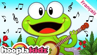 Chanson de Grenouille  Frog Song  Comptines Pour Enfants  HooplaKidz Franҫais [upl. by Kata469]