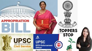 Appropriation bill Parliament Indian polity upsc state pcs [upl. by Imerej656]