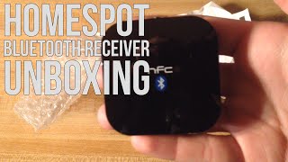 HomeSpot NFC Enabled Bluetooth Audio Receiver Unboxing [upl. by Ahc]