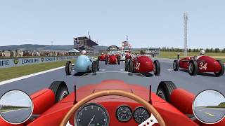 ► GRAND PRIX LEGENDS  1955 Mod Gameplay  Reims  Last to [upl. by Oigolue]