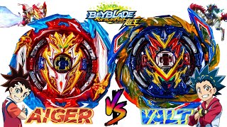 Infinite Achilles Dm 1B VS Brave Valkyrie Ev 2A Aiger VS Valt Beyblade Burst Surge ベイブレードバースト超王 [upl. by Nawuq]