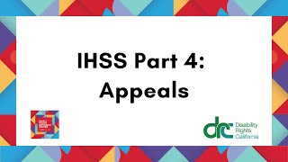 IHSS part 4 Appeals [upl. by Sully]