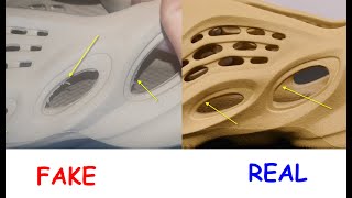 Foam Runner yeezy real vs fake How to spot fake Adidas Yeezy foam runners [upl. by Atikim45]