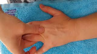 Simple hand massage demonstration  5 min [upl. by Aicilic]