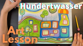 Hundertwasser Art Lesson  For kids teachers and parents [upl. by Adria]