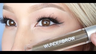 MY EYEBROW ROUTINE  Thin Sparse Eyebrow Hair ft WunderBrow [upl. by Arimay471]