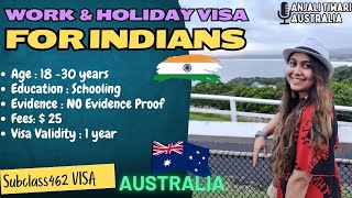 Australia Work Holiday Visa 462 Visa for Indians  Step by Step Guide for 2024 [upl. by Nilson417]