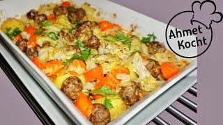 Spitzkohl und Klößchen Auflauf  Ahmet Kocht  kochen  Folge 268 [upl. by Marlea197]