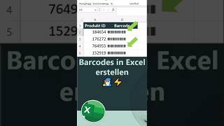 Barcodes erstellen in Excel 🚨 [upl. by Idnis]