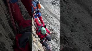 Rockfall🤯😳 couloir du Goûter Mont Blanc 2024 [upl. by Zenobia758]