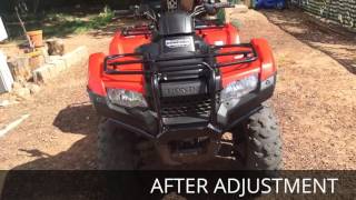 Vid 37  valve adjustment on 16 Rancher 420 4x4 DCT EPS July 16 [upl. by Yelekalb962]