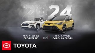 2024 Toyota Corolla Cross vs 2024 Subaru Crosstrek [upl. by Yerfdog]