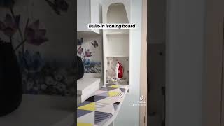 Wall mounted ironing board shorts diy woodworking furniture [upl. by Law]