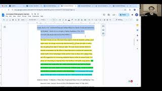 Annotated Bibliography Draft Overview [upl. by Patrice]