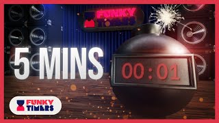 5 Minute Timer Bomb with Music  Custom Soundtrack with Mission Impossible Style Countdown  4K [upl. by Ocinemod]