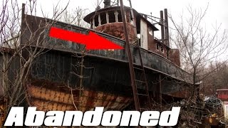 ABANDONED Ship Graveyard FOUND 100ft MILLION DOLLAR YACHT Pt 1 [upl. by Knute]