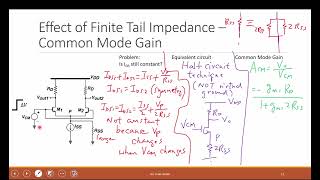 L162 Non ideality in Differential Amplifiers Common Mode to Differential Mode Gain CMRR [upl. by Lardner457]