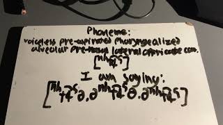 Phone ⁿʰt͡ɬˤ voiceless preaspirated pharyngealized alveolar prenasal lateral affricate cons [upl. by Malcolm112]