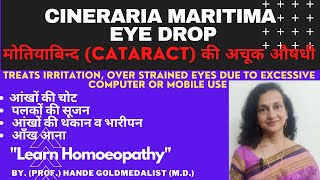 Cineraria Maritima Eye Drops for cataract eye strain due to excessive use of computer mobile [upl. by Asela]