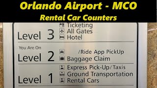 Rental Car Counters  Orlando Airport MCO  2023 [upl. by Adnyleb]