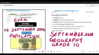 Geography Grade 10 September 2024 Exam [upl. by Akessej]