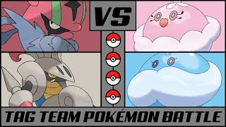 ESCAVALIER amp ACCELGOR vs JELLICENT amp JELLICENT  Pokémon Double Battle [upl. by Merry]