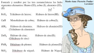 𝐅𝐨𝐫𝐦𝐮𝐥𝐚𝐫 𝐲 𝐧𝐨𝐦𝐛𝐫𝐚𝐫 𝐥𝐨𝐬 𝐡𝐢𝐝𝐫𝐮𝐫𝐨𝐬 de Hierro III cobre I aluminio III zinc II plomo II y níqu [upl. by Ahsirek12]