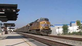 Robertsons Ready Mix Train carried by Union Pacific passing Industry [upl. by Akimrehs]