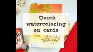 Card making Watercolor technique  INK SMOOSHING  Card making for beginners [upl. by Adaynek]