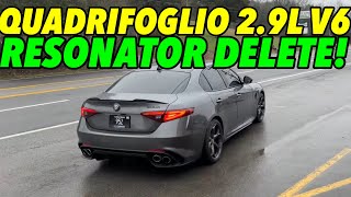 2023 Alfa Romeo Quadrifoglio 29L V6 w RESONATOR DELETE [upl. by Bunnie]