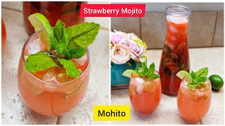 Mohito Tayyorlash  Strawberry Mojito  Мохито [upl. by Godderd]