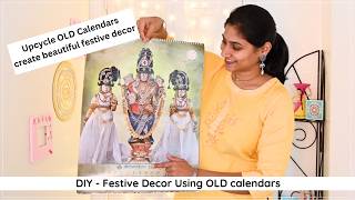 Reuse Old Calendars to create beautiful festive decor low cost reuse upcycle old calendards TTD [upl. by Hortense117]