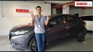 Ulasan Kereta Terpakai  Honda HRV 18 E 2017  dimensimy [upl. by Ainod]