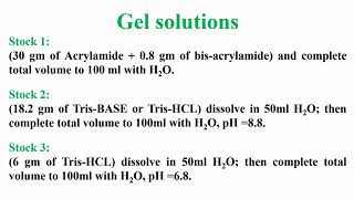 Stock Gel Solutions for SDSPAGE Protocol [upl. by Orna622]