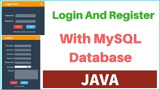 JAVA  How To Create Login And Register Form With MySQL DataBase In Java Netbeans [upl. by Oicaro]