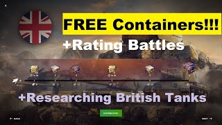 NEW Quest  Fighting for Free Premium Tank Containers  British Containers  Live Stream WoT Blitz [upl. by Brett]