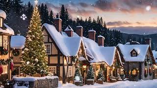 Magical Snowy Old World Christmas Village  4K [upl. by Ahtennek]