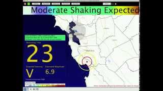 ShakeAlert warning for the Loma Prieta earthquake Simulation [upl. by Nnaeiluj]