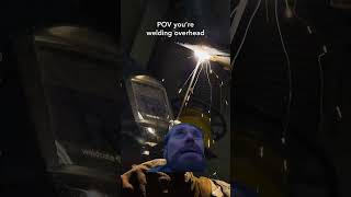 What are your thoughts on overhead welding Leave a comment below 👀 [upl. by Suiremed]