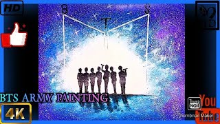 BTS Concert Acrylic Painting BTS JungKooK  V  Jin  Jimin  Suga  Jhope  RM  BTS ARMY Painting [upl. by Edsel541]