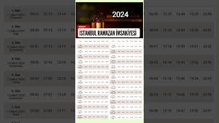 İSTANBUL RAMAZAN İMSAKİYESİ 2024 [upl. by Celtic]