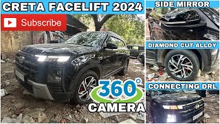 CRETA FACELIFT BASE TO TOP✅ DIAMOND CUT ALLOYS✅GENUINE CONNECTING DRL✅NIKKU COUPLER [upl. by Milks151]