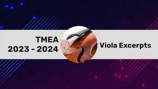 TMEA Viola Excerpts TMEA All State 20232024  score Listening Guide [upl. by Riay]