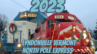 2023 Lyndonville Vermont North Pole Express Trains 12323 [upl. by Yaniv309]